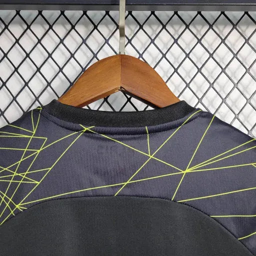 "Camisa PSG Away V 23/24 - Torcedor Infantil Preta e Amarela - Netmantos"