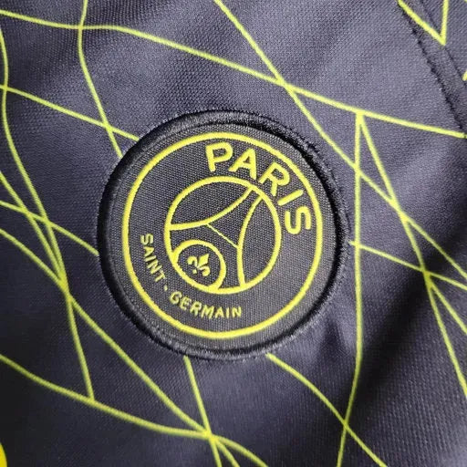 "Camisa PSG Away V 23/24 - Torcedor Infantil Preta e Amarela - Netmantos"