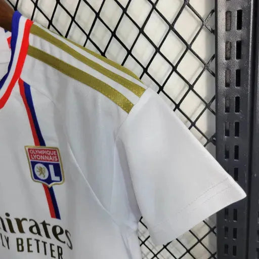"Camisa Lyon Home 23/24 - Torcedor Infantil Branca - Netmantos"