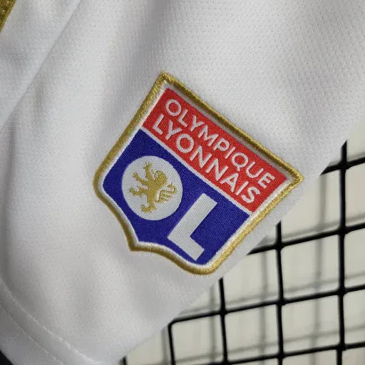 "Camisa Lyon Home 23/24 - Torcedor Infantil Branca - Netmantos"