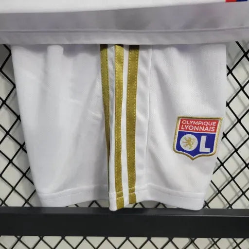 "Camisa Lyon Home 23/24 - Torcedor Infantil Branca - Netmantos"