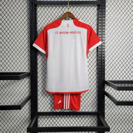 "Camisa Bayern Munchen Home 23/24 - Torcedor Infantil Vermelha e Branca - Netmantos"