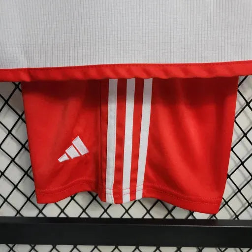 "Camisa Bayern Munchen Home 23/24 - Torcedor Infantil Vermelha e Branca - Netmantos"