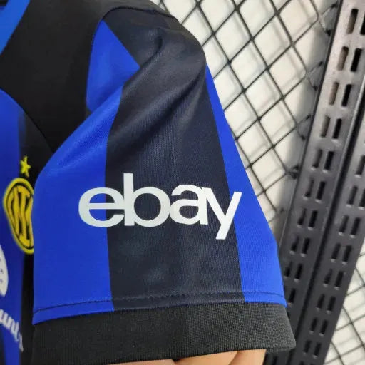"Camisa Inter de Milão Home 23/24 - Torcedor Infantil Azul e Preta - Netmantos"