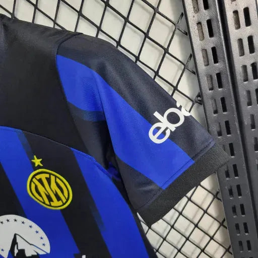 "Camisa Inter de Milão Home 23/24 - Torcedor Infantil Azul e Preta - Netmantos"