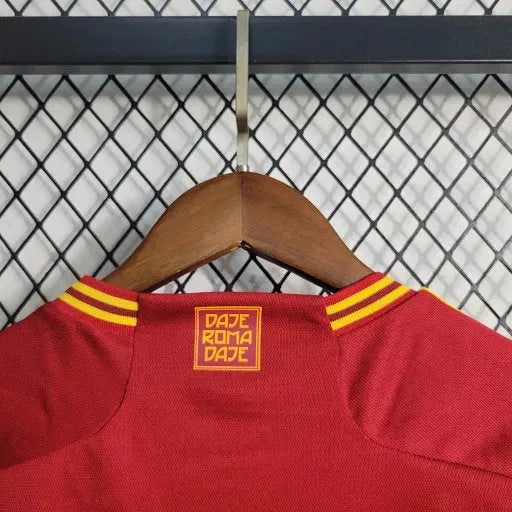 "Camisa Roma Home 23/24 - Torcedor Infantil Vermelha - Netmantos"