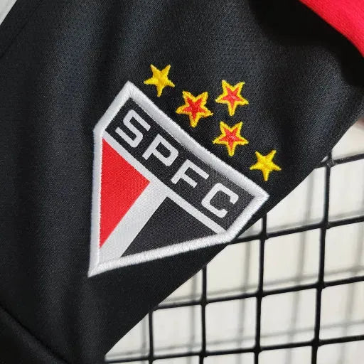"Camisa São Paulo Away 23/24 - Torcedor Infantil Preta e Vermelha - Netmantos"