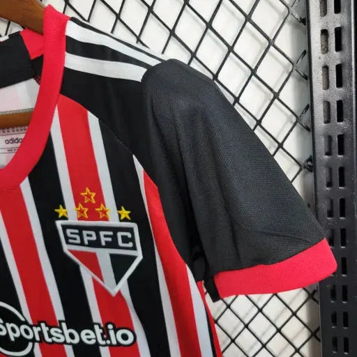 "Camisa São Paulo Away 23/24 - Torcedor Infantil Preta e Vermelha - Netmantos"