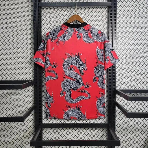 "Camisa Manchester United Dragão China Retrô 19/20- Torcedor Masculina Vermelha e Cinza - Netmantos"