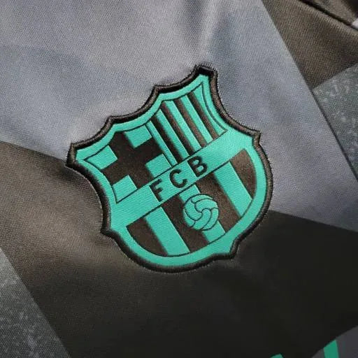 "Camisa Barcelona Treino 23/24 - Torcedor Masculina Preta e Verde - Netmantos"
