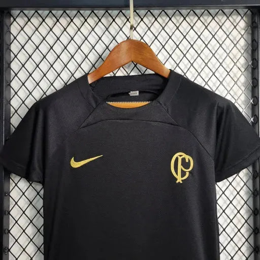 "Camisa Timão Treino 23/24 - Torcedor Infantil Preta - Netmantos"