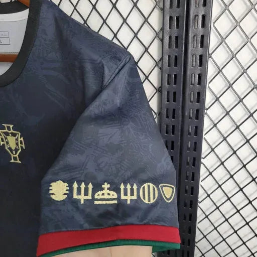 "Camisa Portugal GOAT CR7 - Torcedor Masculina Preta Comma Football - Netmantos"