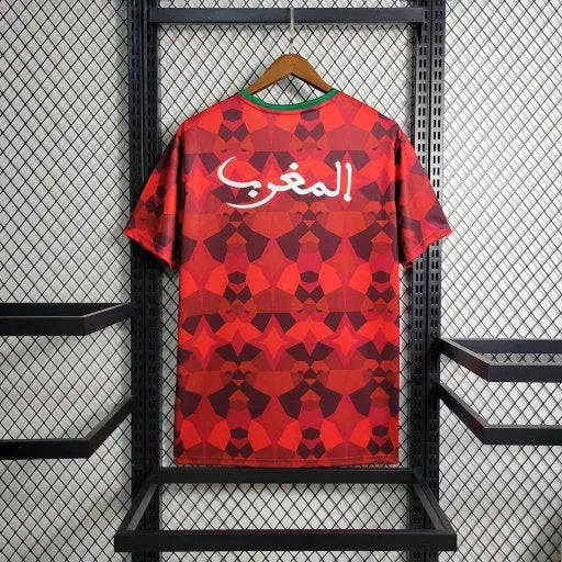 "Camisa Marrocos Home 23/24 - Torcedor Masculina Vermelha - Netmantos"
