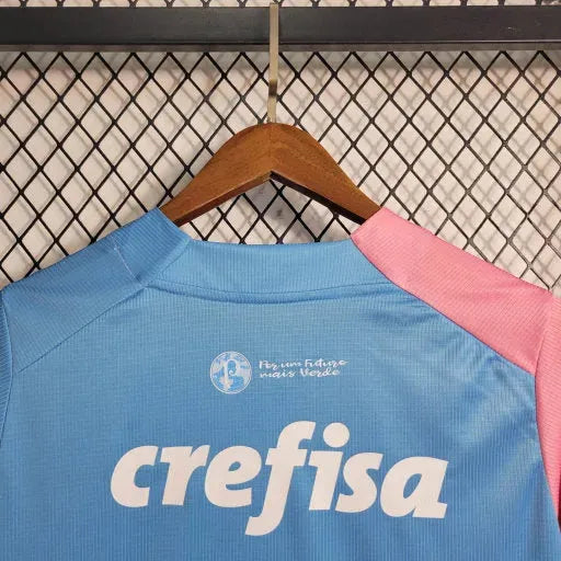 "Camisa Palmeiras Edição Comemorativa 23/24 - Torcedor Masculina Azul e Rosa - Netmantos"