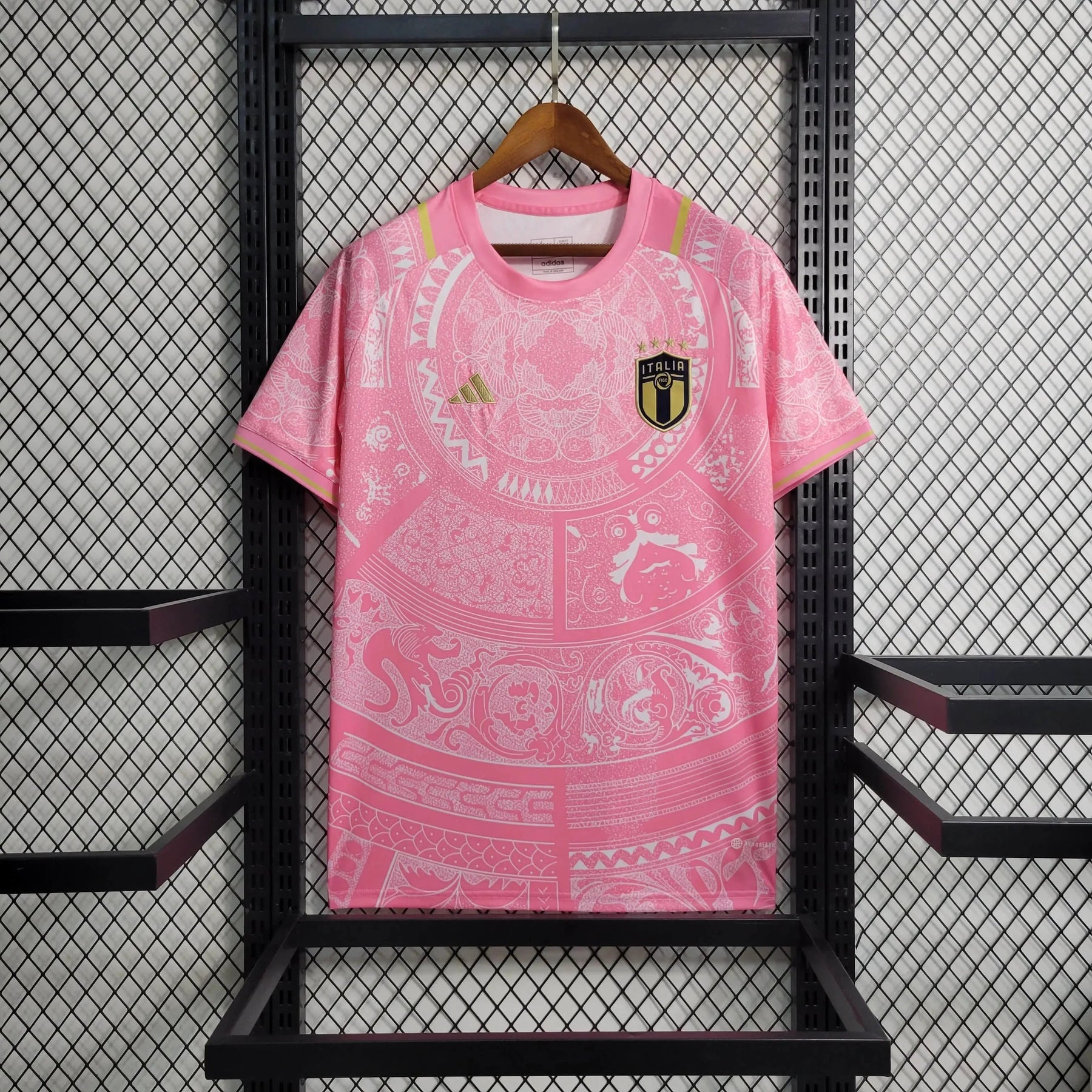 "Camisa Itália Edição Especial 23/24 - Torcedor Masculina Rosa - Netmantos"
