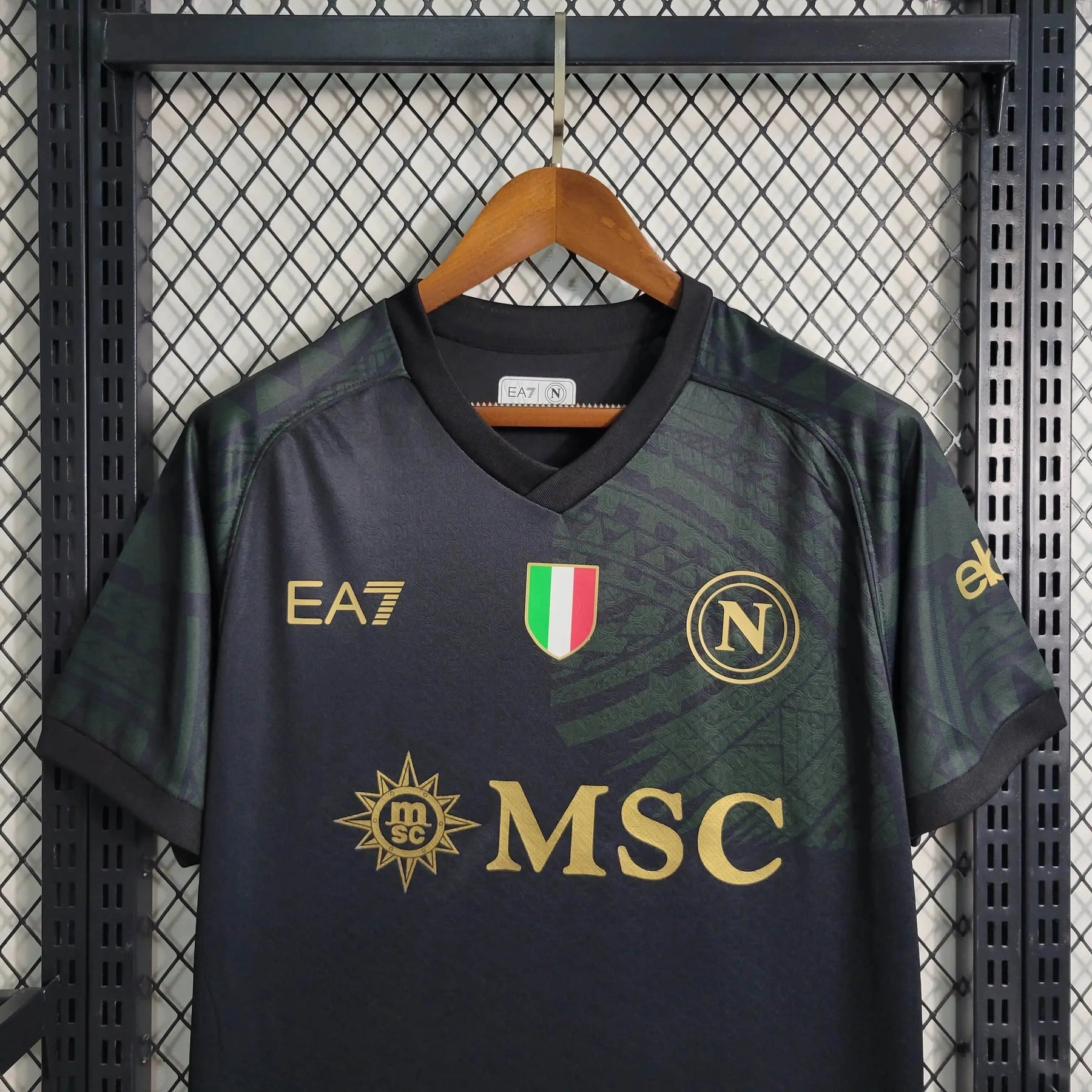 "Camisa Napoli Away II 23/24 - Torcedor Masculina Preta - Netmantos"