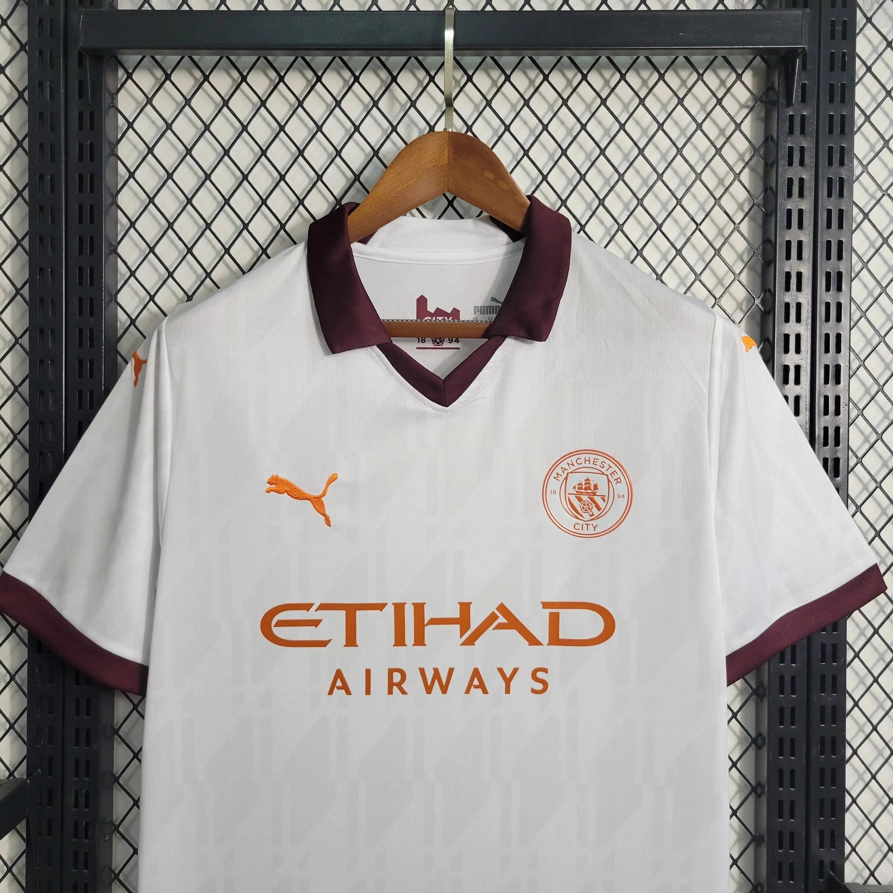 "Camisa Manchester City Away 23/24 - Torcedor Masculina Branca e Laranja - Netmantos"