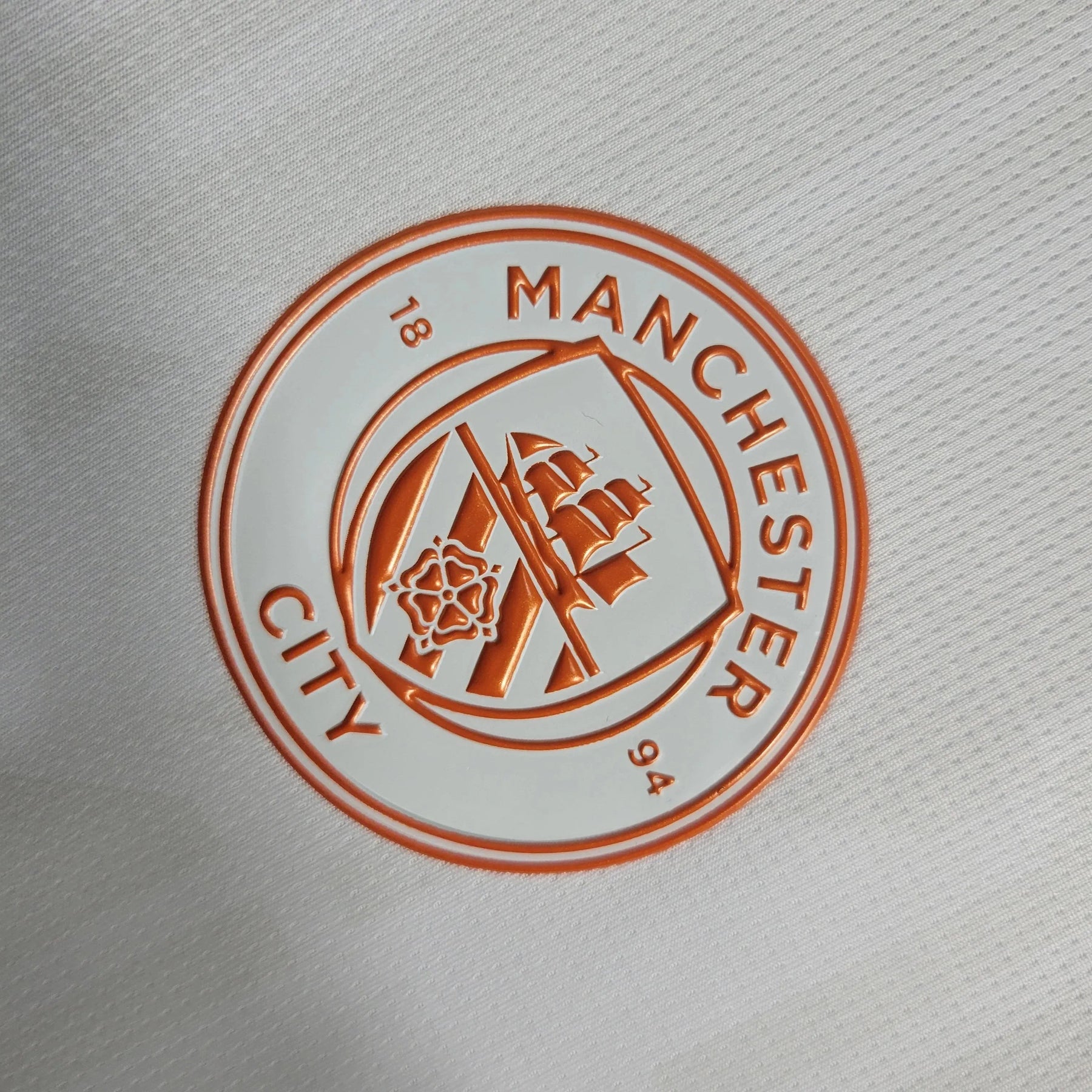 "Camisa Manchester City Away 23/24 - Torcedor Masculina Branca e Laranja - Netmantos"