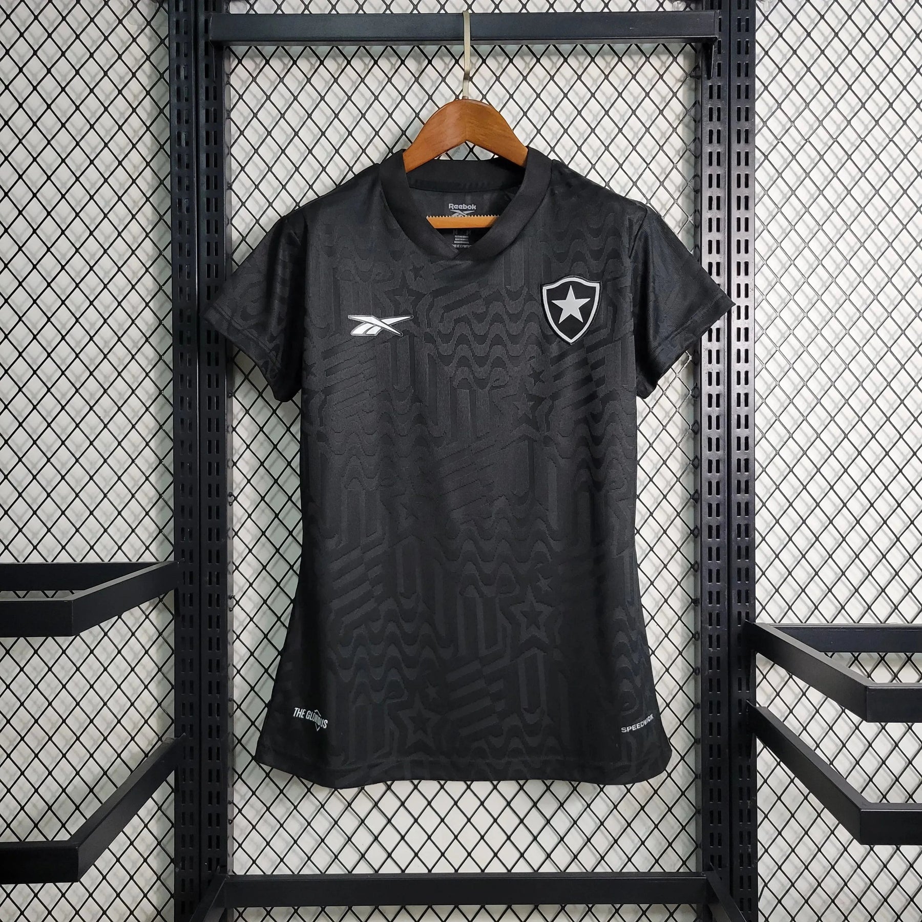 "Camisa Bota Fogo Away 23/24 - Torcedor Feminina Preta - Netmantos"