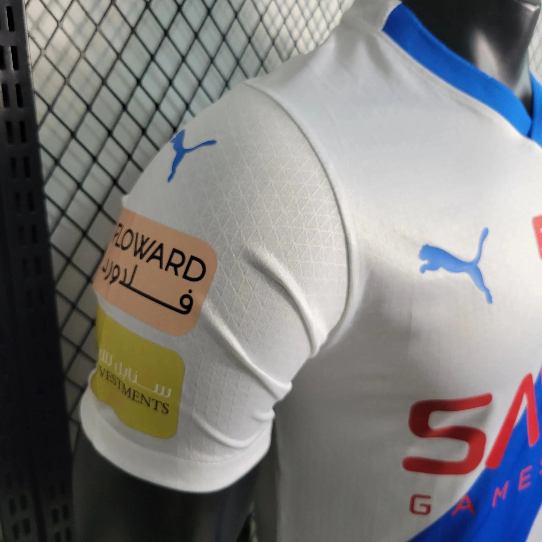 "Camisa Al-Hilal Away 23/24 - Jogador Masculina Branca + Neymar 10 - Netmantos"