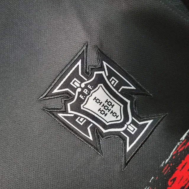 "Camisa Portugal Pré-Jogo 22/23 - Torcedor Masculina Preta - Netmantos"
