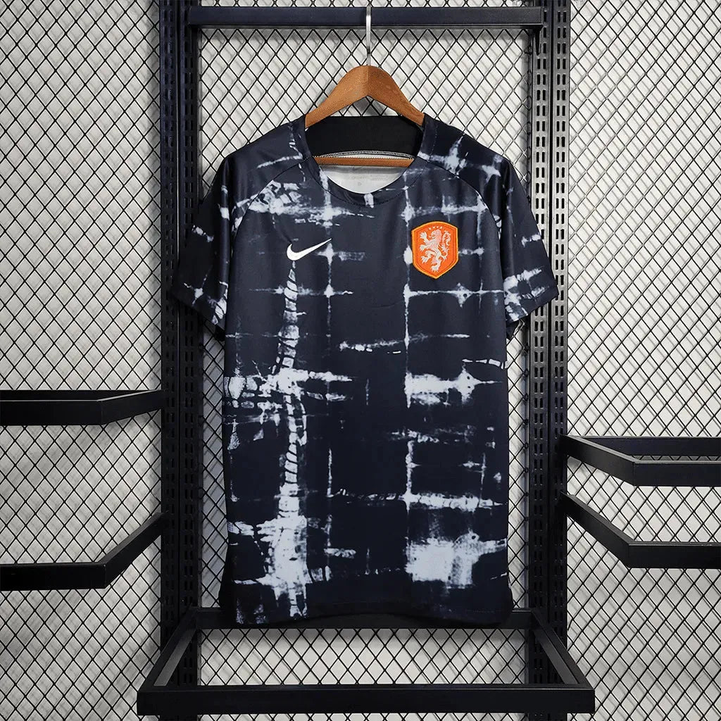 "Camisa Holanda Treino 22/23 - Torcedor Masculina Preta - Netmantos"