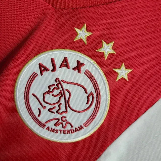 "Camisa Ajax Home 22/23 - Torcedor Masculina Branca e Vermelha - Netmantos"