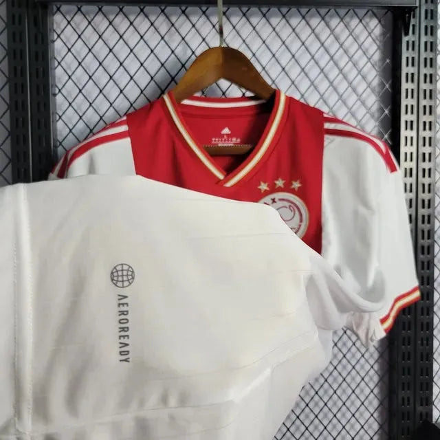 "Camisa Ajax Home 22/23 - Torcedor Masculina Branca e Vermelha - Netmantos"