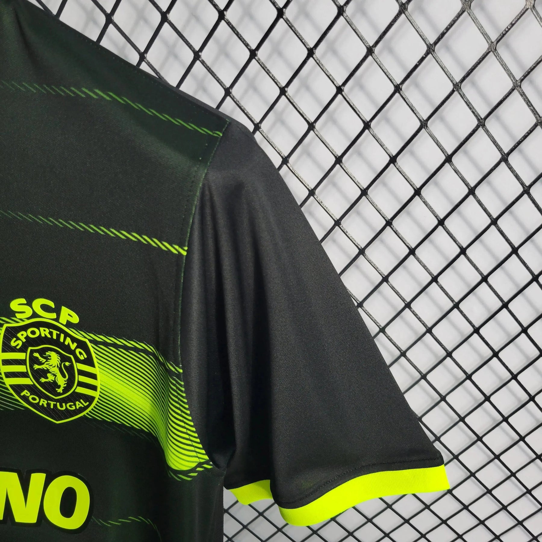 "Camisa Sporting Away 22/23 - Torcedor Masculina Preta e Verde - Netmantos"