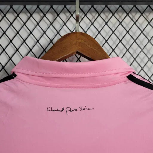 "Camisa Inter Miami Home 22/23 - Torcedor Masculina Rosa + Patch Messi - Netmantos"