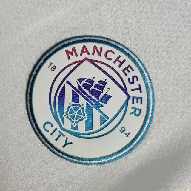"Camisa Manchester City 21/22 - Torcedor Masculina Branca - Netmantos"