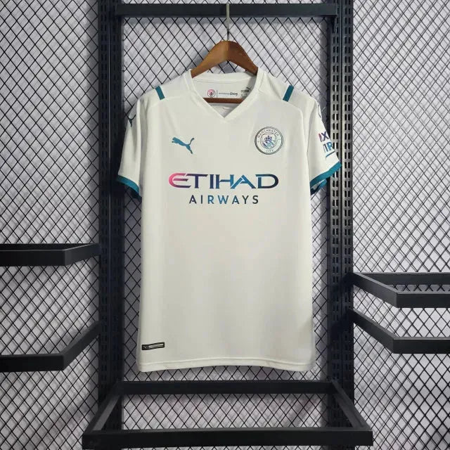 "Camisa Manchester City 21/22 - Torcedor Masculina Branca - Netmantos"