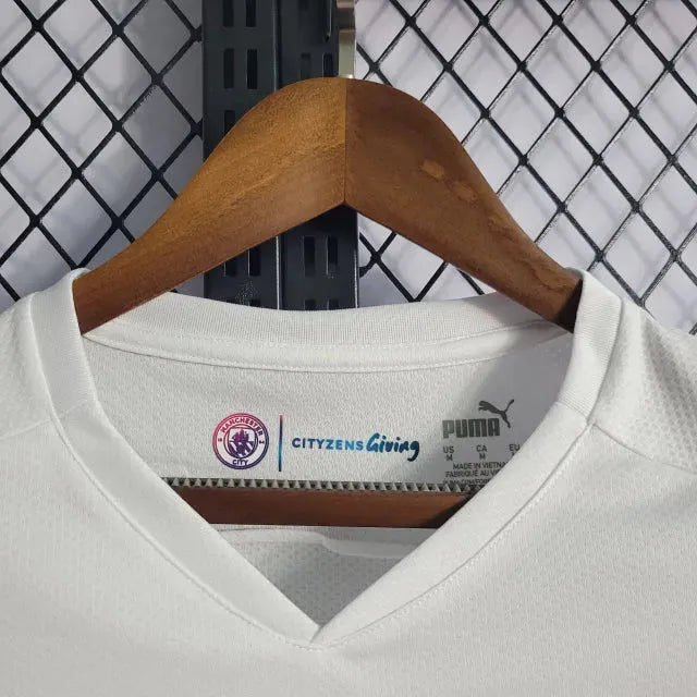 "Camisa Manchester City 21/22 - Torcedor Masculina Branca - Netmantos"