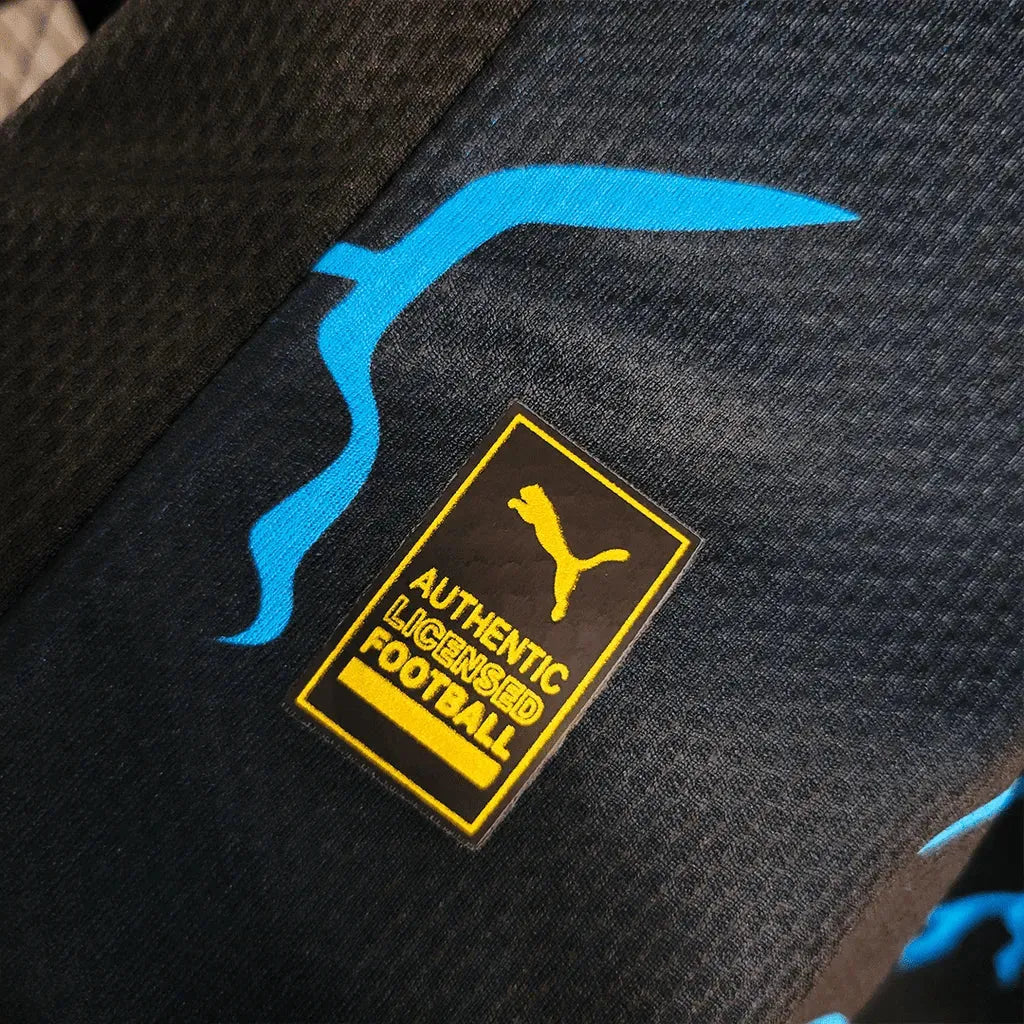 "Camisa Manchester City Treino 23/24 - Torcedor Masculina Preta e Azul - Netmantos"
