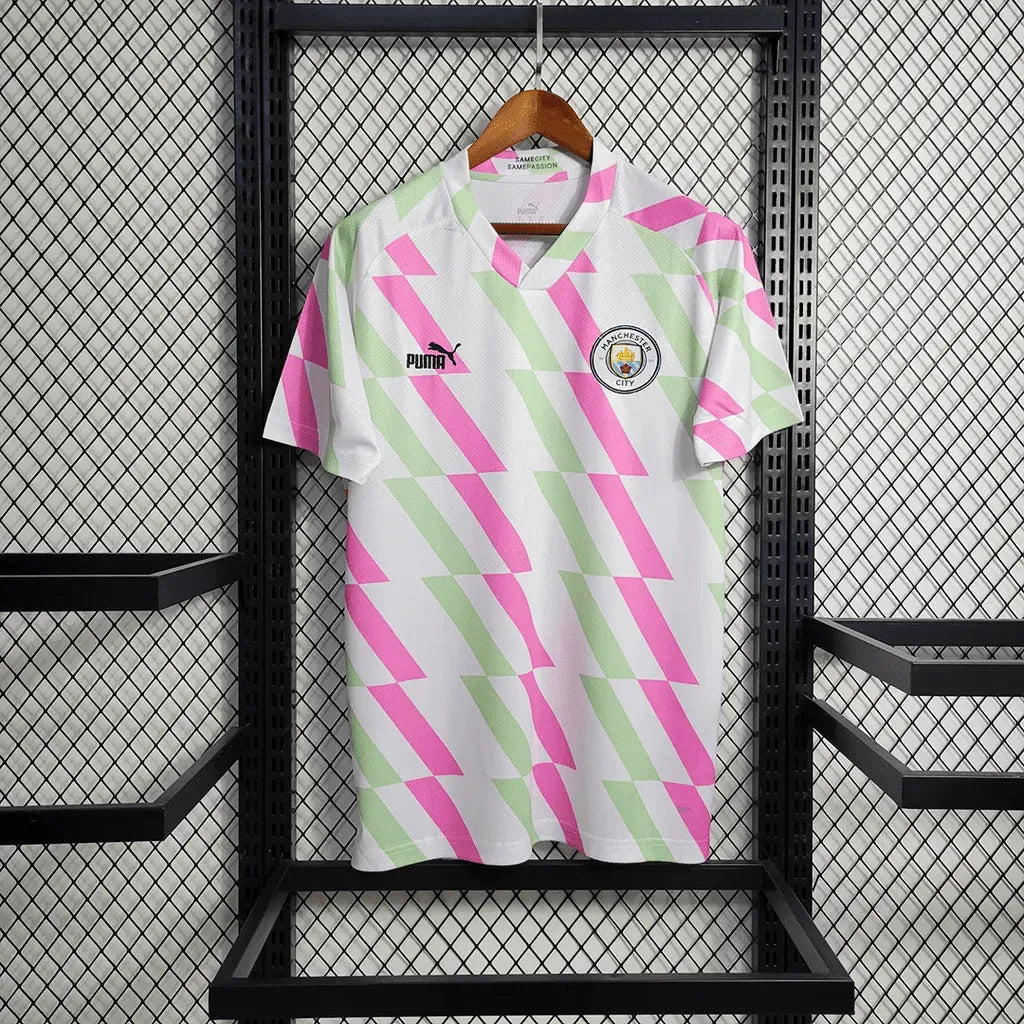 "Camisa Manchester City Treino 23/24 - Torcedor Masculina Rosa - Netmantos"