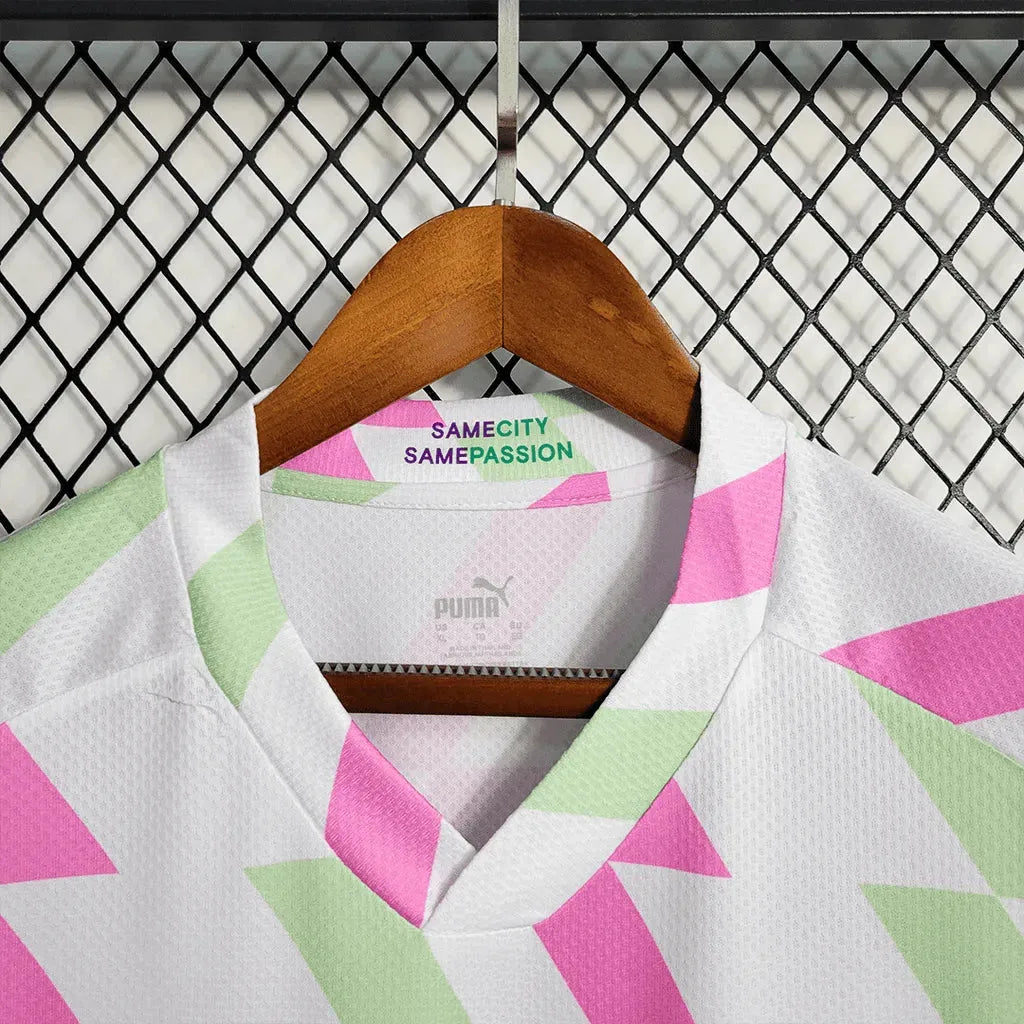 "Camisa Manchester City Treino 23/24 - Torcedor Masculina Rosa - Netmantos"