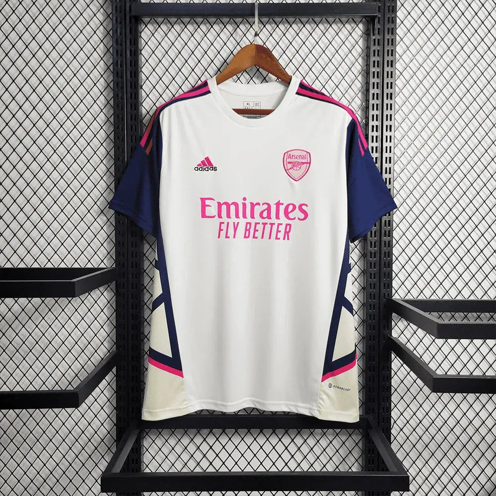 "Camisa Arsenal Treino 23/24 - Torcedor Masculina Branca - Netmantos"