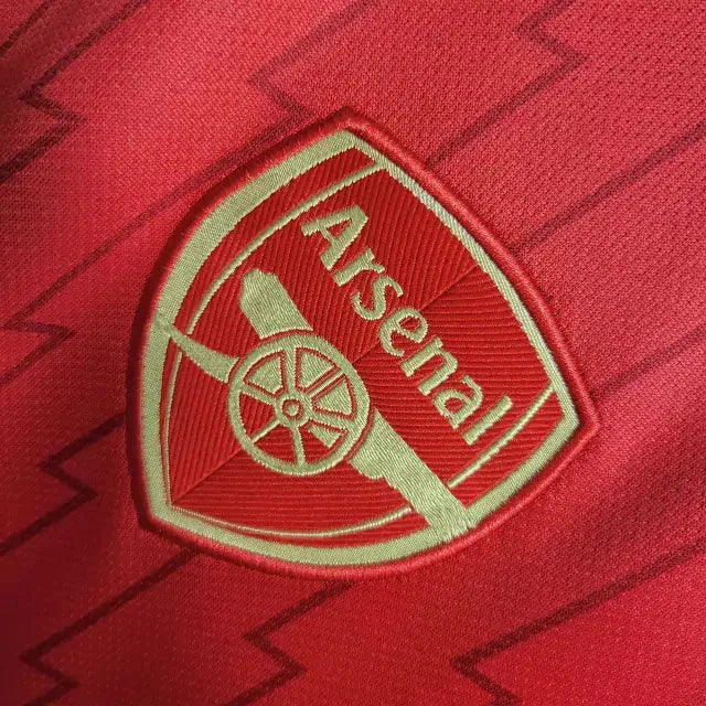 "Camisa Arsenal Home 23/24 - Torcedor Masculina Vermelha e Dourada - Netmantos"
