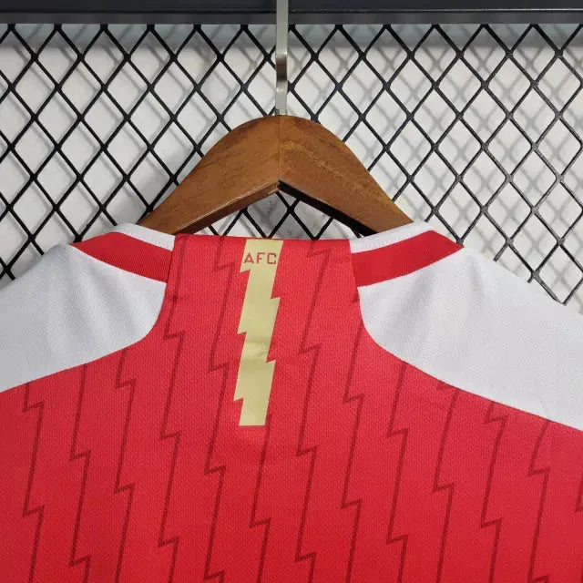 "Camisa Arsenal Home 23/24 - Torcedor Masculina Vermelha e Dourada - Netmantos"