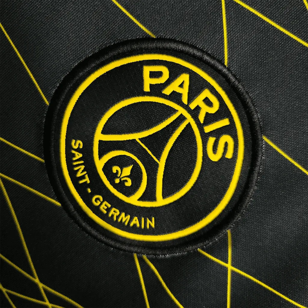 "Camisa PSG V Away 23/24 - Torcedor Masculina Preta e Amarela - Netmantos"