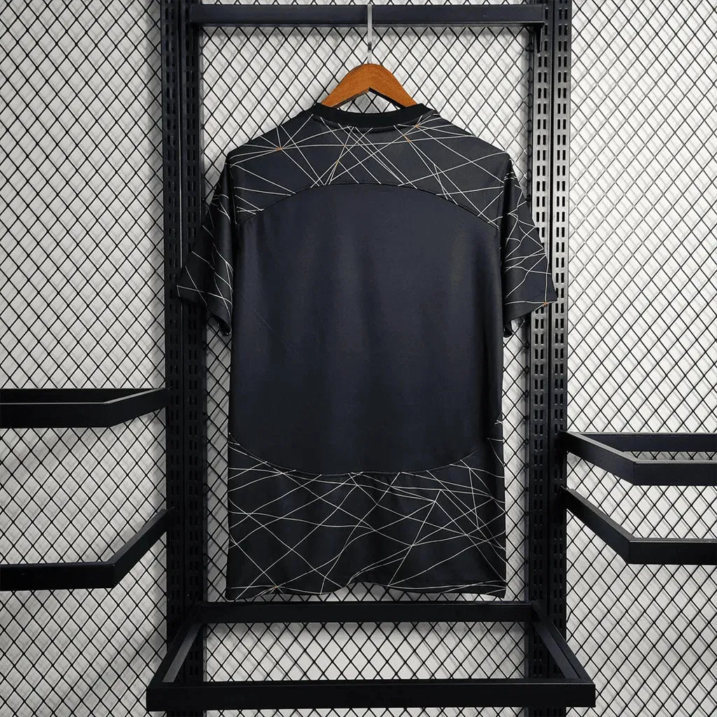 "Camisa PSG V Away 23/24 - Torcedor Masculina Preta e Amarela - Netmantos"