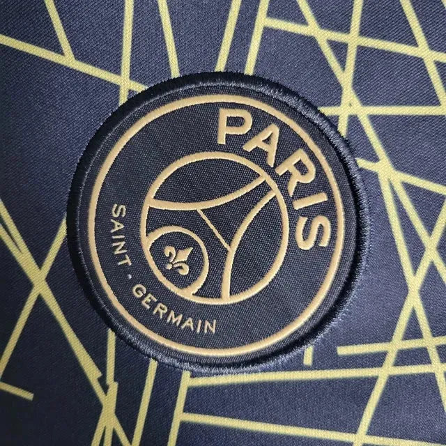 "Camisa PSG Treino 22/23 - Torcedor Masculina Preta e Amarela - Netmantos"
