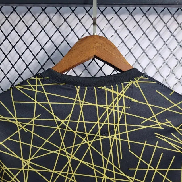 "Camisa PSG Treino 22/23 - Torcedor Masculina Preta e Amarela - Netmantos"
