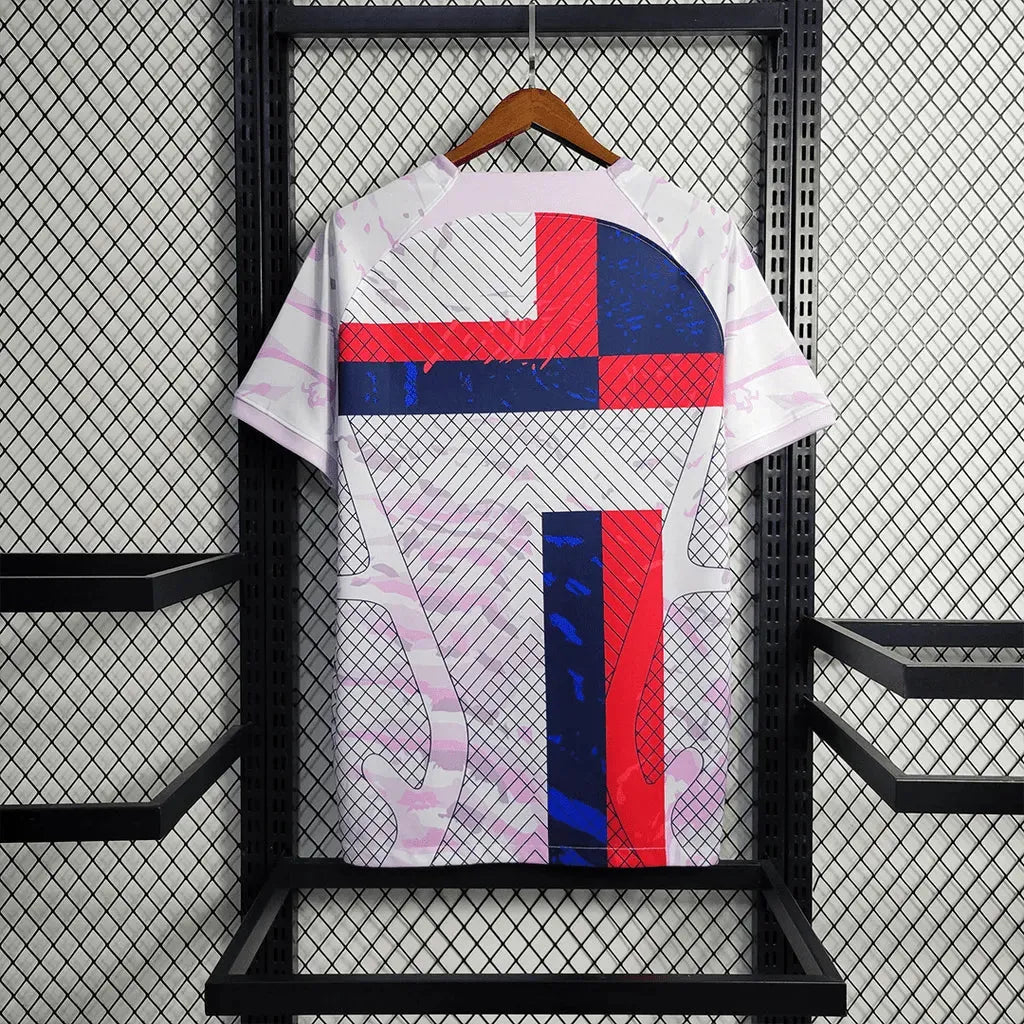 "Camisa Barcelona Treino Jersey 23/24 - Torcedor Masculina Branca - Netmantos"