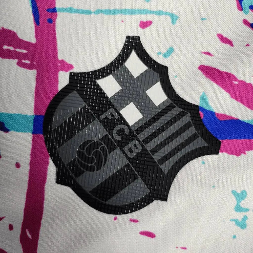 "Camisa Barcelona Treino Jersey 23/24 - Torcedor Masculina Branca e Rosa - Netmantos"