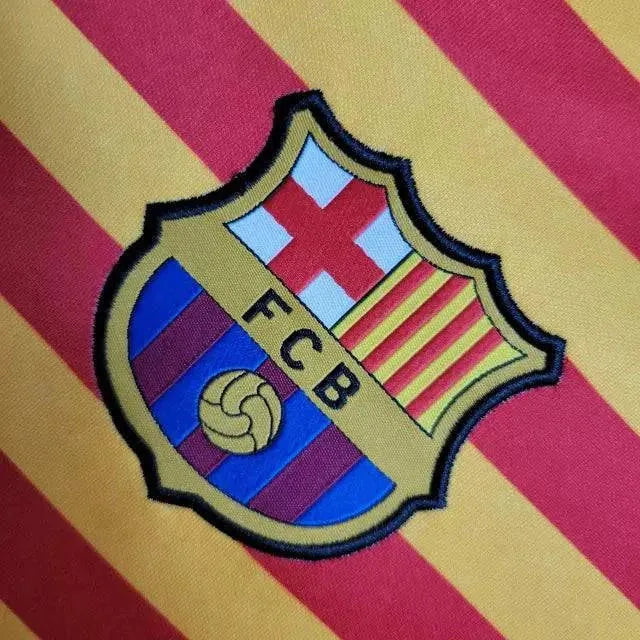 "Camisa Barcelona IV Away 23/24 - Torcedor Masculina Amarela - Netmantos"