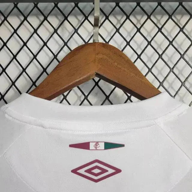 "Camisa Fluminense Away 23/24 - Torcedor Masculina Branca + Patches Libertadores - Netmantos"