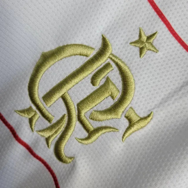 "Camisa Flamengo Comemorativa 22/23 - Torcedor Masculina Branca e Dourada - Netmantos"