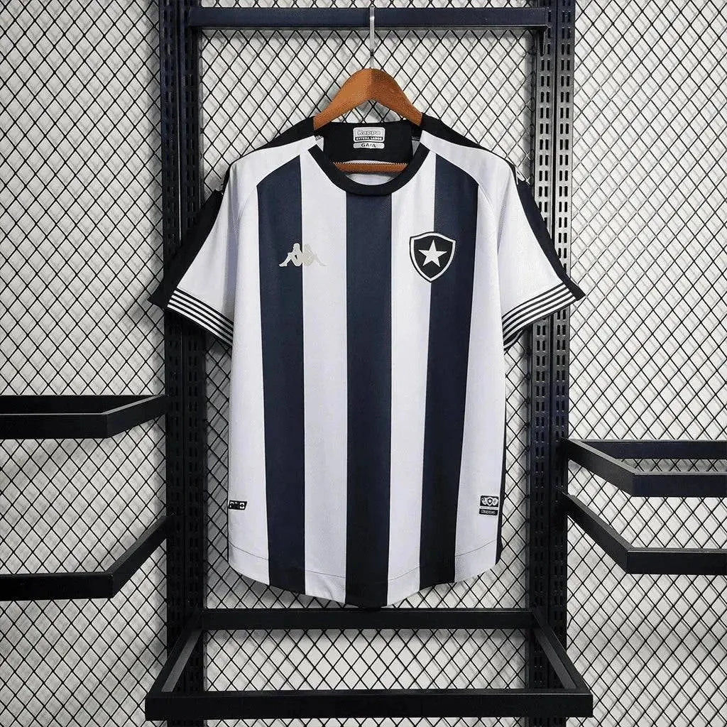 "Camisa Bota Fogo Home 21/22 - Torcedor Masculina Preta e Branca - Netmantos"