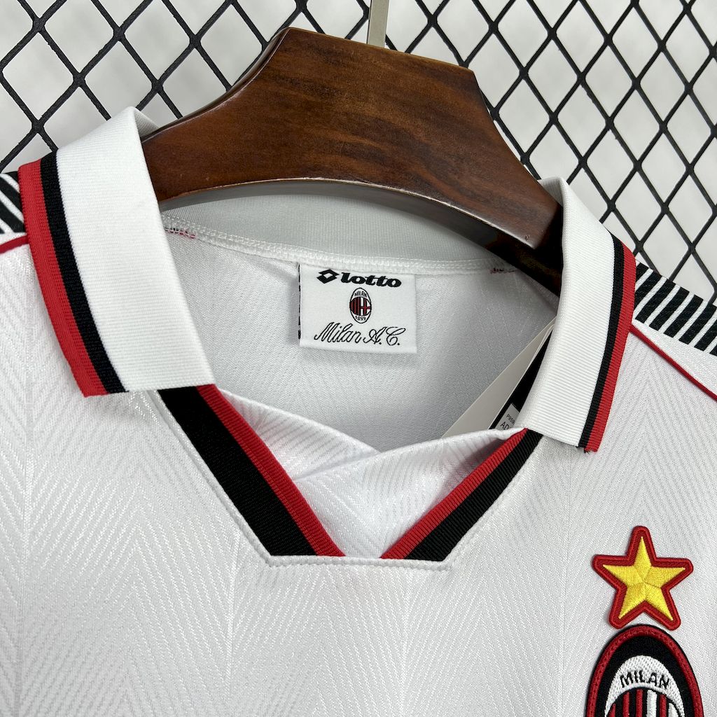 Camisa AC Milan Away Retrô 1997/98 - Torcedor Masculina Branca